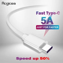 5A usb type-C кабель USB 3,1 быстрое зарядное устройство type-C Supercharge кабель для samsung S8 S9 huawei P10 P20 Pro mate 10 USB C кабели