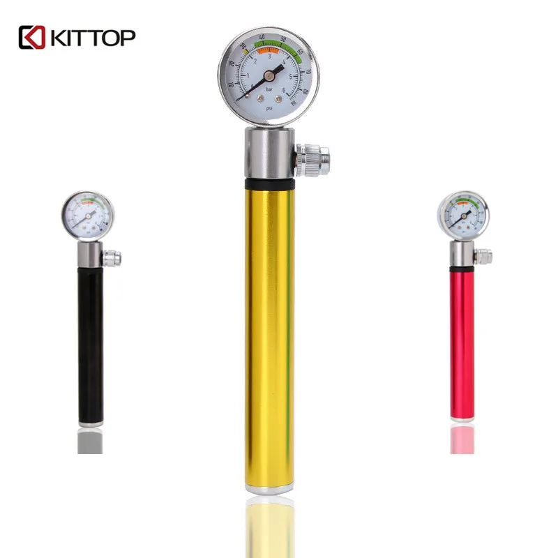 KITTOP мини велосипед насос с манометром Сверхлегкий подходит для Presta Шрейдер