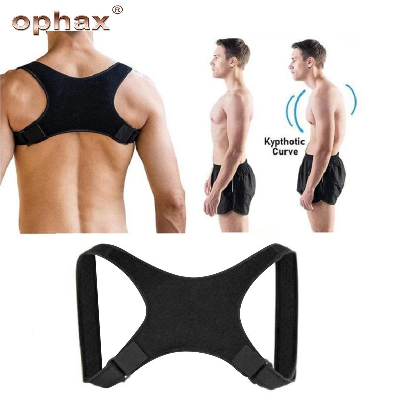 

OPHAX Back Shoulder Posture Correction Spine Posture Corrector Protection Band Humpback Back Pain Relief Corrector Brace Support