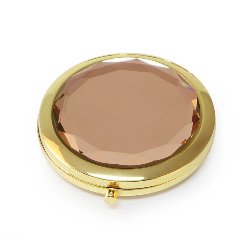 

Champagn Crystal Compact Mirror polished metal mirror