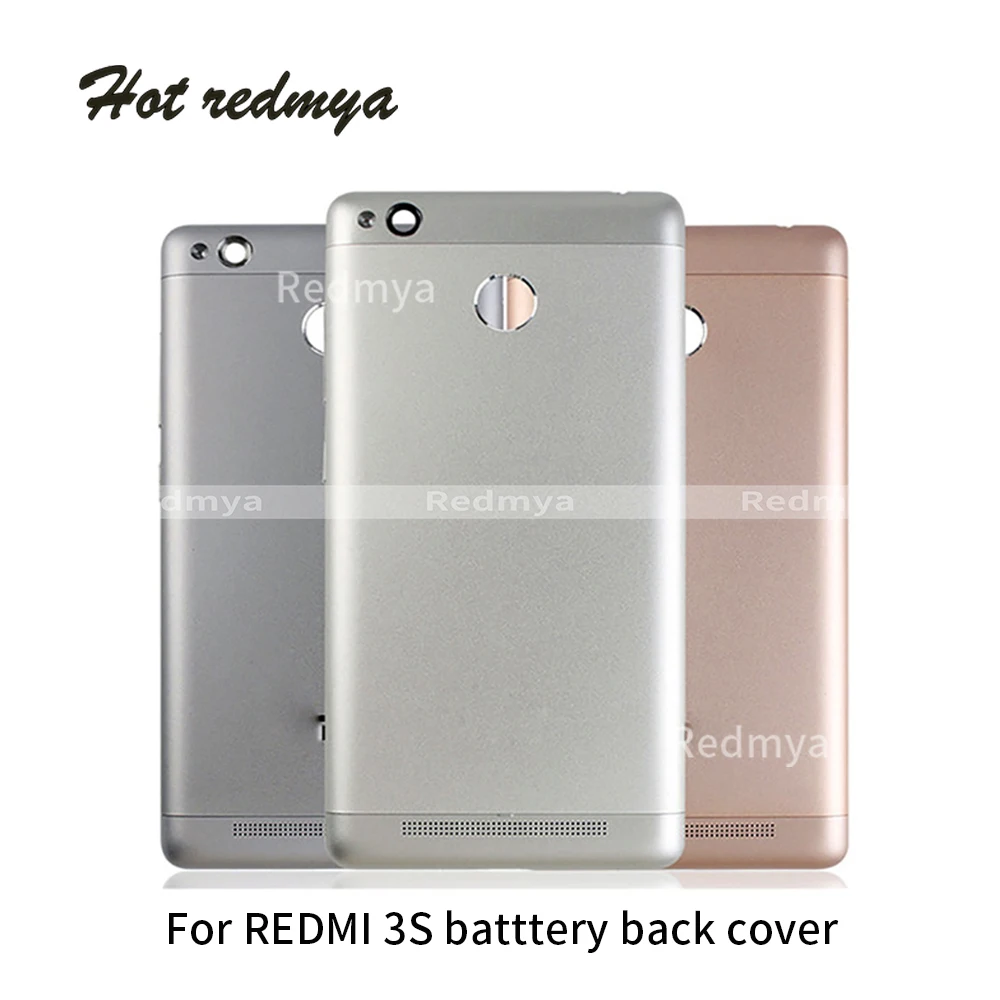 

Full Housing Cover For Xiaomi Redmi 3S Battery Cover Back Housing Full Back Cover Door Rear Case +Side button Replacement