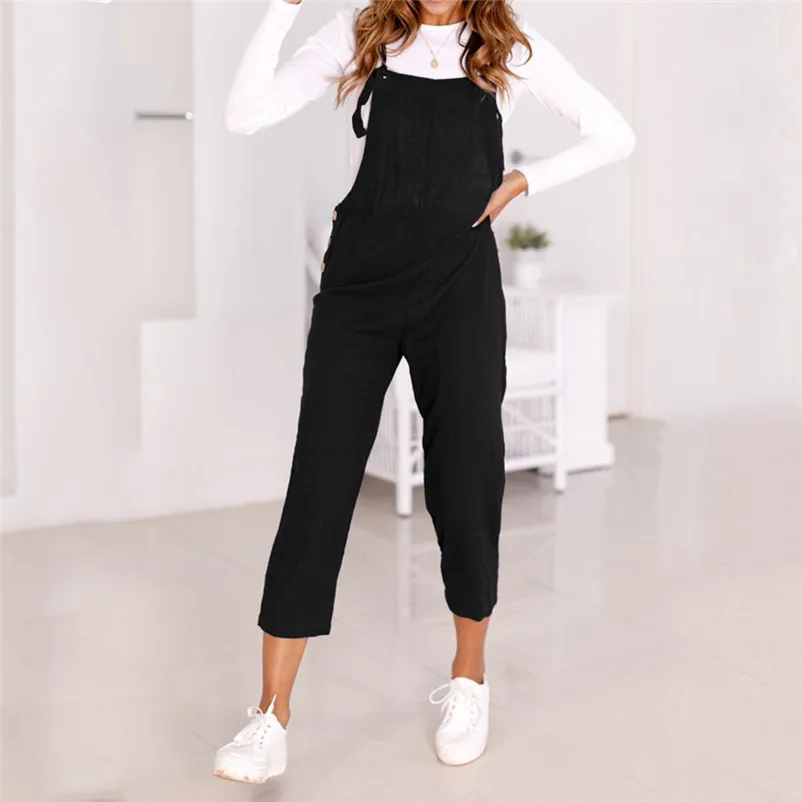 Fashion summer jumpsuit woman 2018Spaghetti Strap Wide Legs Bodycon Jumpsuit Trousers Clubwear Romper pantaloni siamesi Y26#N (9)