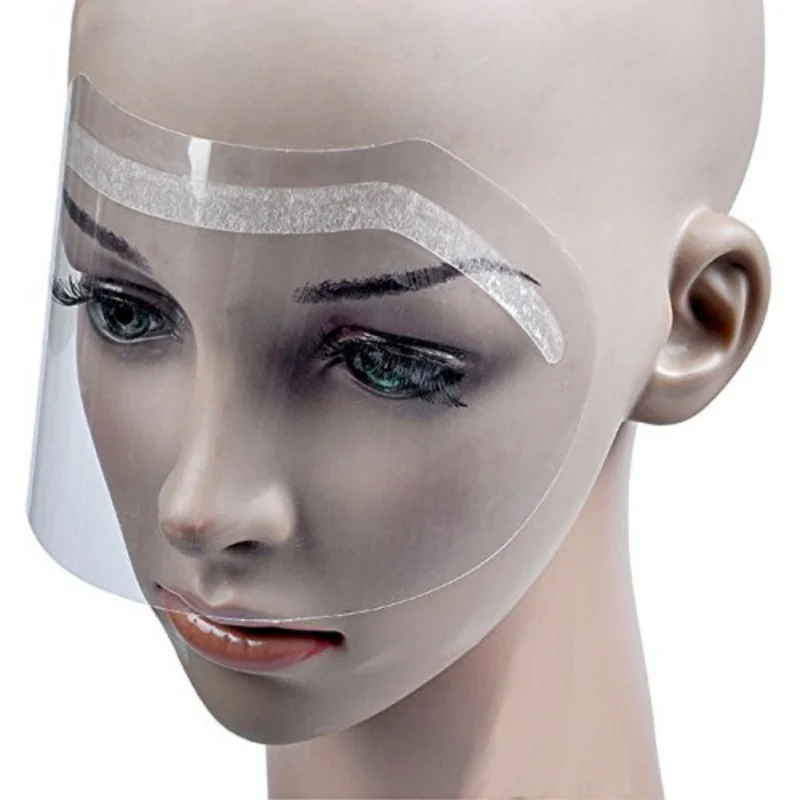 50pcs Women Barber Supplies Disposable Face Hairspray Shield Film For