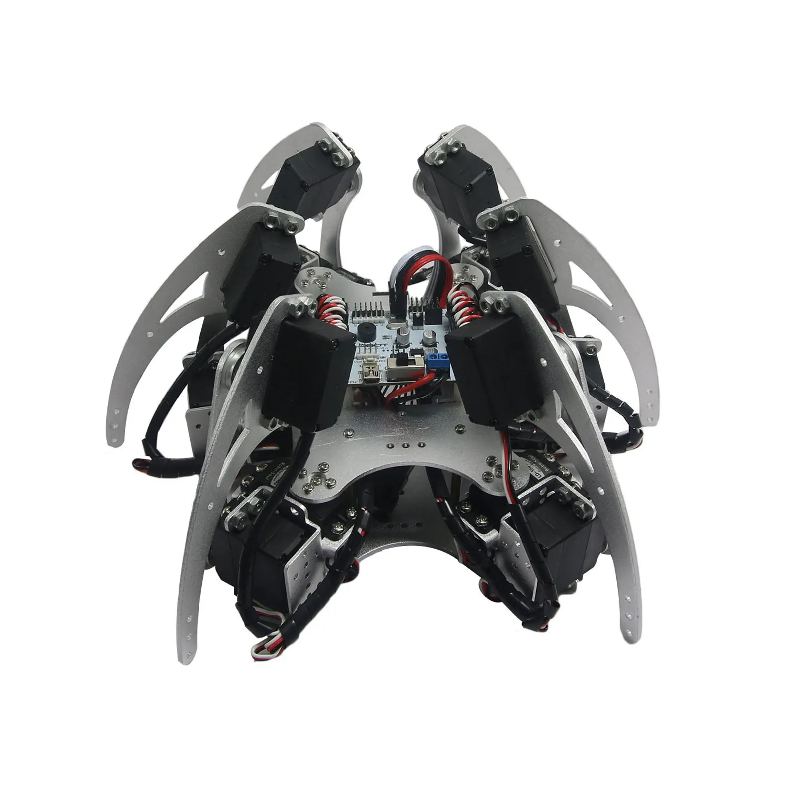 Алюминиевый Роботизированный Hexapod Паук Шесть 3DOF ног робот Рамка комплект с подшипниками для Arduino DIY