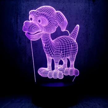 

NEW Cute Dog 3D LED USB Lamp Night Light 7 Color Changing Creative Mood Desk Table Party Bedroom Decor Child Kids Gifts Props
