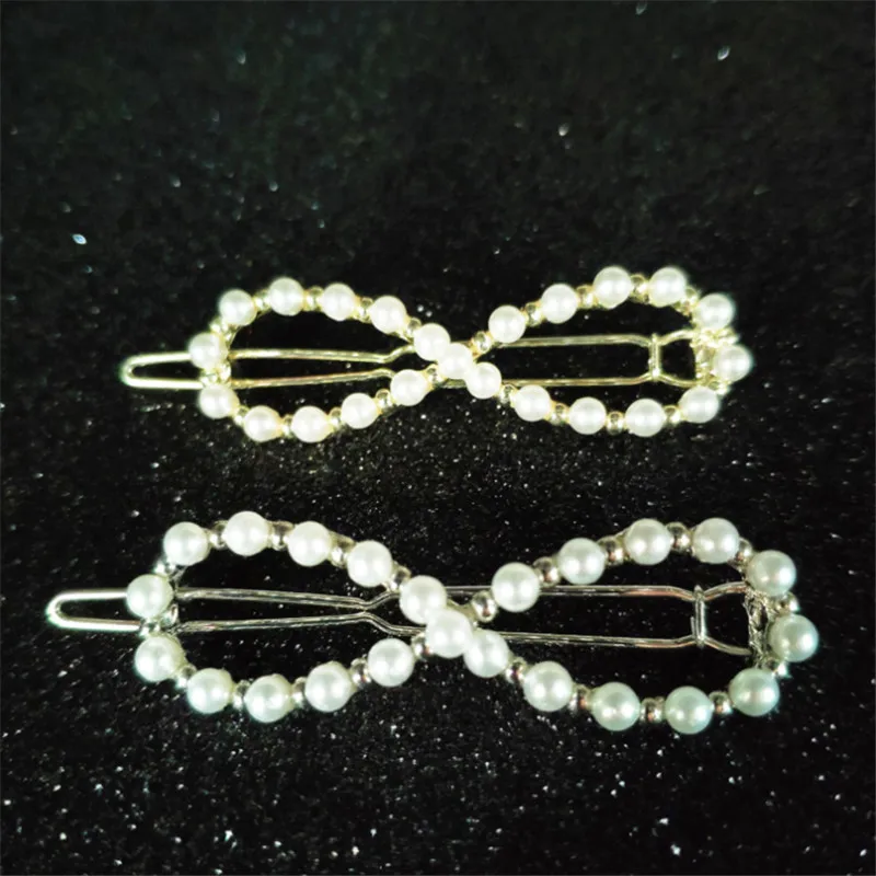 

Newest Metal Pins Gold Pearl Hair Clip for Women Girl Hairpins with Pearls 8 shape Barrettes Luxury Wedding Hair Accessories