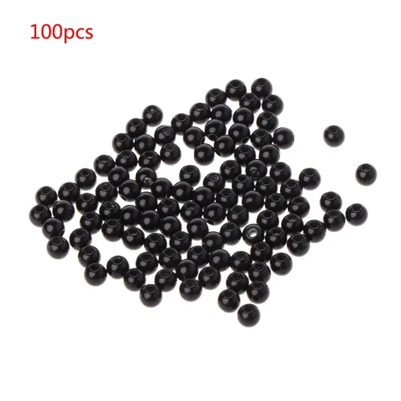 100pcs 3-12mm Black Safety Doll Eyes Sewing Beads For DIY Bear Stuffed Toys Scrapbooking Crafts - Цвет: 5mm