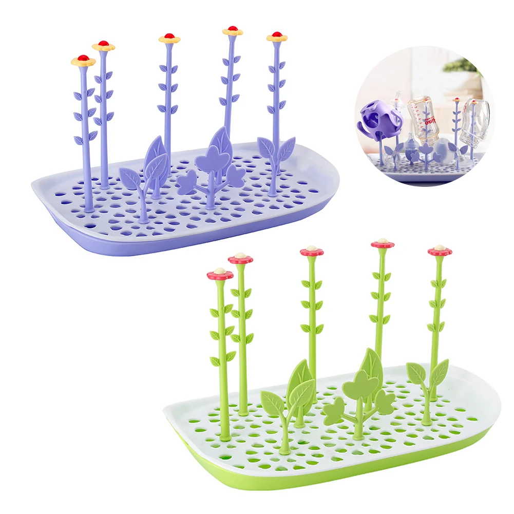 Инновационная Детская Бутылочка в форме цветка, столешница, подставка для сушки дерева, многофункциональная детская бутылочка для кормления, стойка для сушки