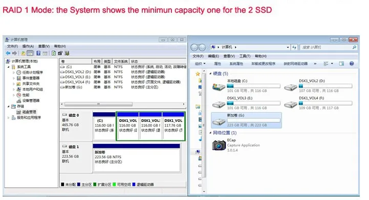 USB 3,1 type-C-2 MSATA SSD RAID корпус USB-C-двойной мини SATA адаптер mSATA SSD Внешний бокс+ RAID0 RAID1