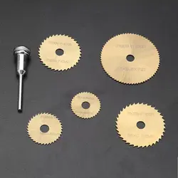 6 шт. HSS циркулярные пильные диски роторный инструмент для Dremel металлический резак набор электроинструментов для резки древесины диски