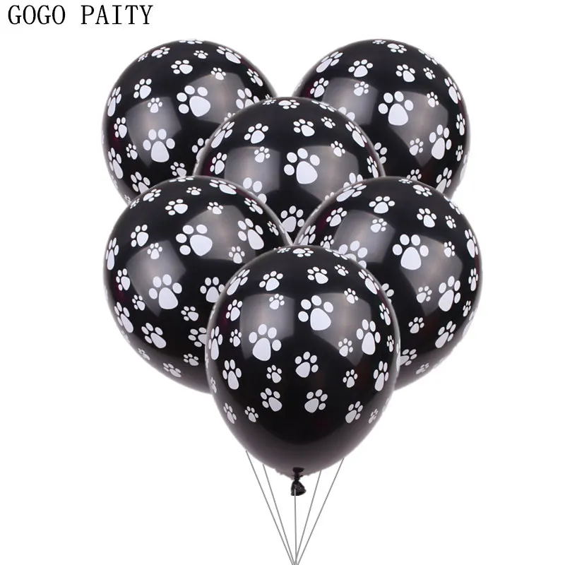 Латексные воздушные шары GOGO PAITY 10 шт./лот черные ласты для собак Детские