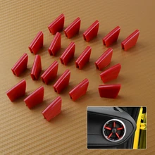 Beler 20 pz Rosso ABS Aria Condizionata Interna Vent Uscita Della Decorazione Della Decorazione Della Copertura Trim Misura Per Chevrolet Camaro 2016- 2018
