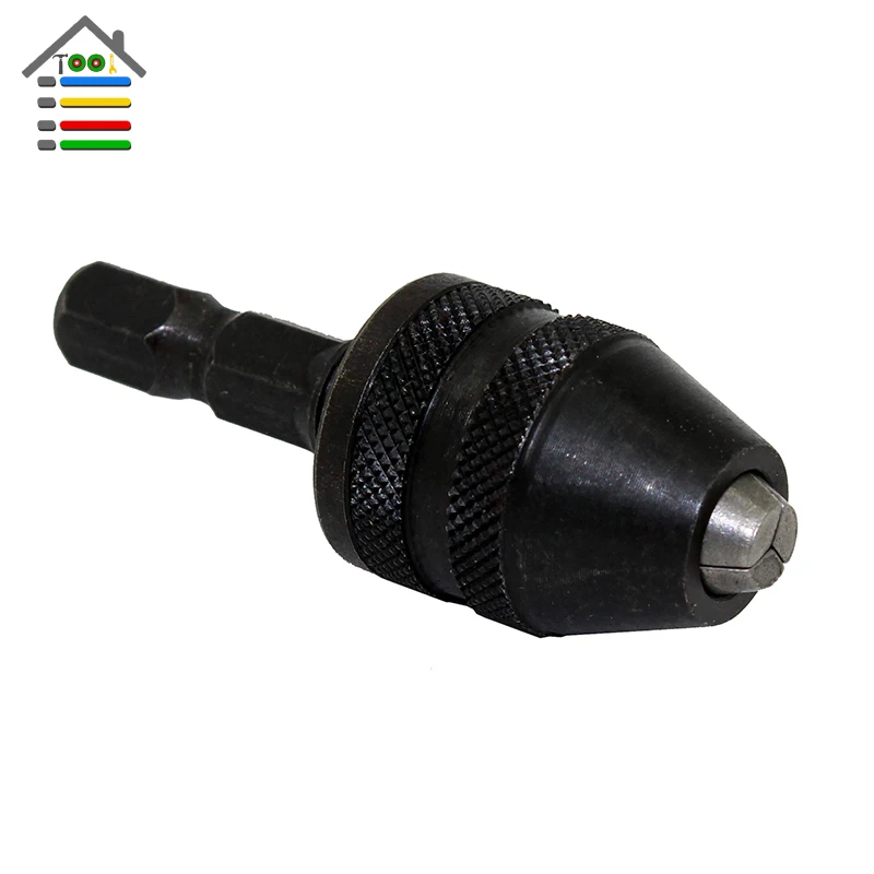 6.35mm Keyless Drill Chuck Screwdriver Impact Driver Adaptor Hex Shank Twist Drill Bit Chuck Quick Change Screwdriver