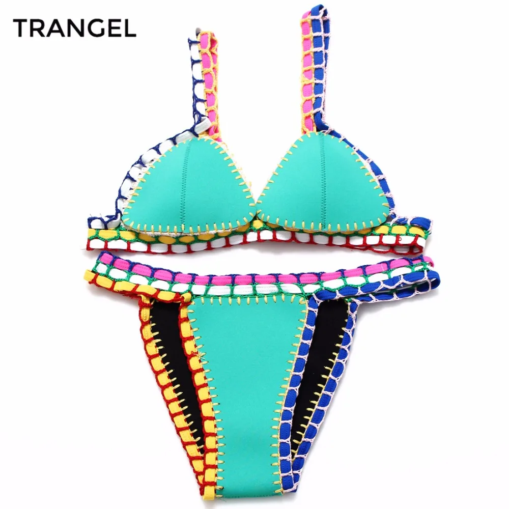 2016 Sexy Lady Push Up Bikini Swimsuit Solid Color Padded Strappy Bikini Summer Bathing Suit Brazilian