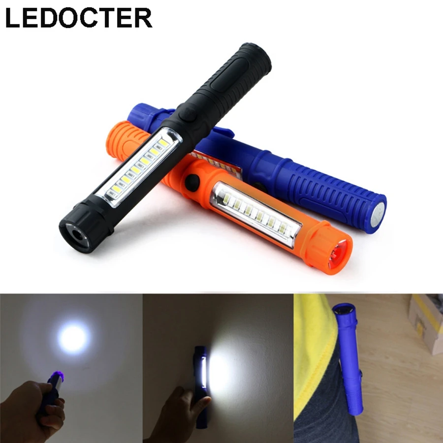 Goedkoop Draagbare Kleine Mini LED Zaklamp 3 w Riem Clip Pen Licht Zaklamp Beste Werken Inspectie Gereedschap Met Magneet AAA hand Lamp