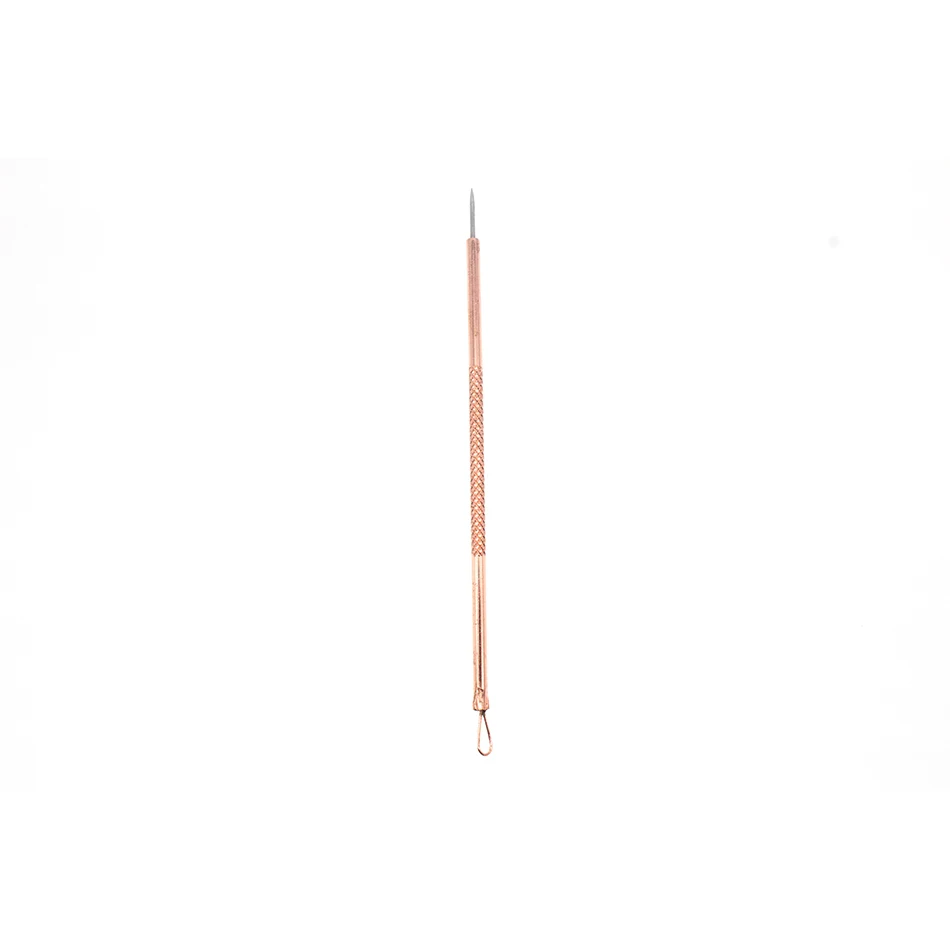 04ULECHQING 5 PCS Rose Gold proactive acne Esthetician Quality Blemish Extractors blackhead remover cleanser With Packing boxes