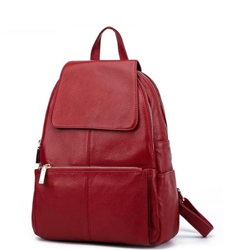 

Genuine Leather Women Backpack High Quality Leather Backpacks for Teenage Girls Female School Shoulder Bag Bagpack mochila