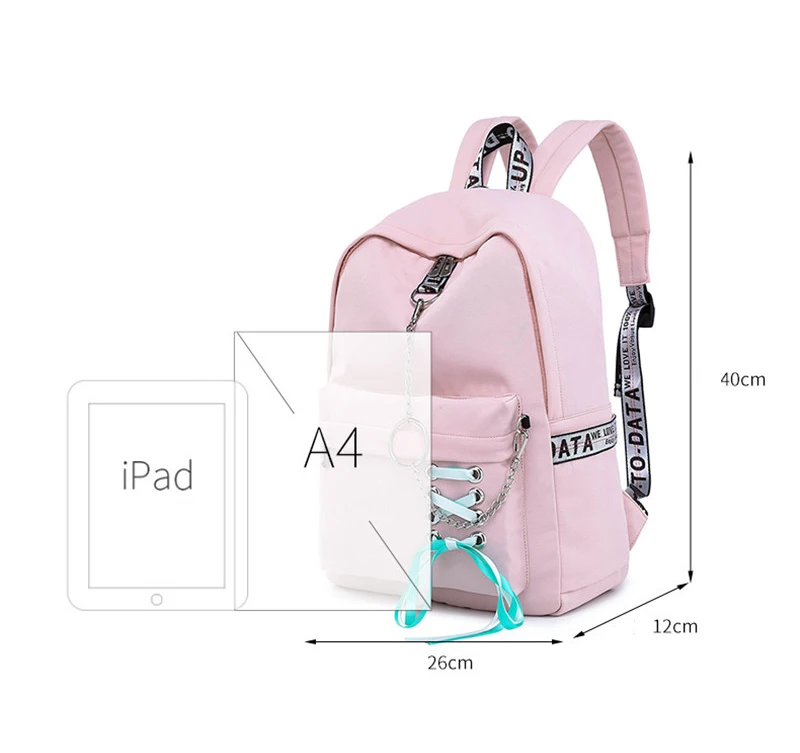 Женский рюкзак, usb зарядка, нейлоновые рюкзаки, школьные сумки для девочек-подростков, рюкзак для ноутбука, mochila feminina, школьная сумка
