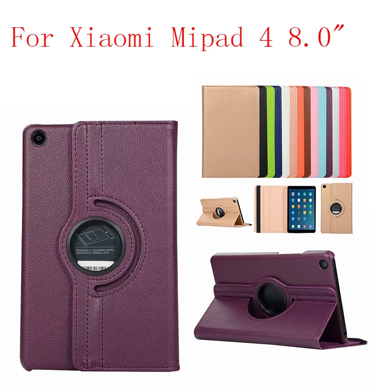 

360 Degrees Rotating Leather Case Cover for Xiaomi Mipad 4 8.0" 360 rotary case for Xiaomi Mipad 4 +film