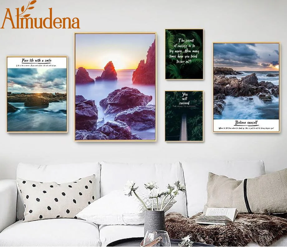 ALMUDENA холст без рамки художественный постер пейзаж и лес природа живопись мода