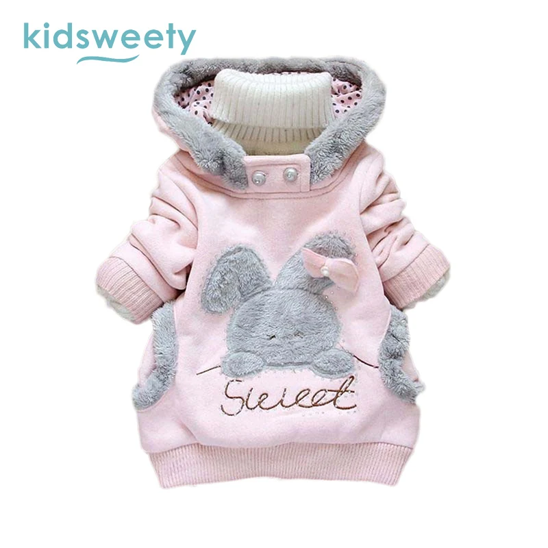Kidsweety дети девушка Толстовки рун мультфильм кролик пуловер с длинными рукавами