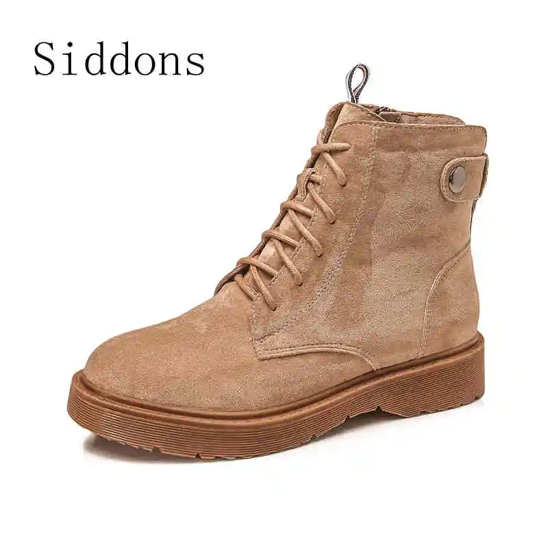 Siddons/Новинка 2018 года зимние ботинки женские замшевые ботильоны botas mujer размеры 34-43