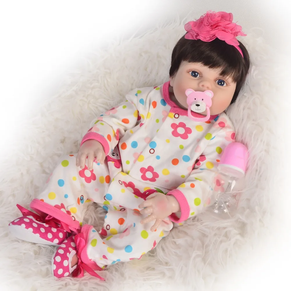 

57cm lol Boneca Reborn Realista Silicone Reborn Baby Dolls vinyl girl For cute Princess Children Birthday Bebe Gift Reborn toy