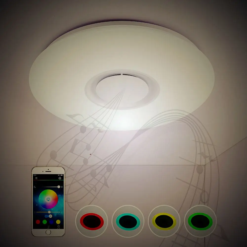 Lightme 24W-LY музыкальный преобразователь света Bluetooth потолочный светильник с музыкальным плеером Регулировка цвета Smart с голосом и мелодией