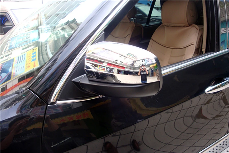2pcs ABS Chrome font b Car b font Side font b Mirror b font Rearview Cover