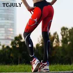TCJULY трендовые продукты 2019 Готический Высокая талия Push Up Леггинсы для женщин Спортивная одежда для тренажерный зал быстросохнущая дышащая