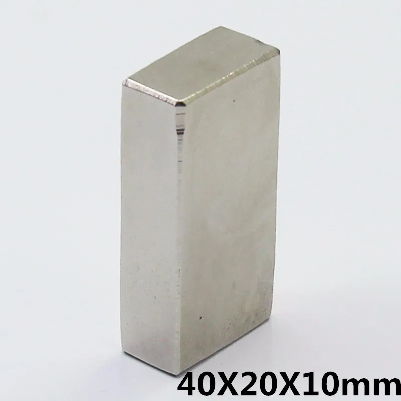 

2pcs 40x20x10mm Neodymium Magnet Block N35 Permanent Super Strong Powerful Small Magnetic Magnets Square