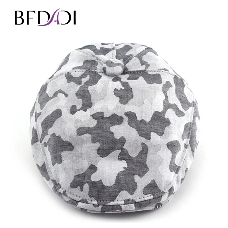 

BFDADI 2019 Fashion Women Cap Casual Camouflage Caps Women's Newsboy Caps Wholesale Men Hats Big Size