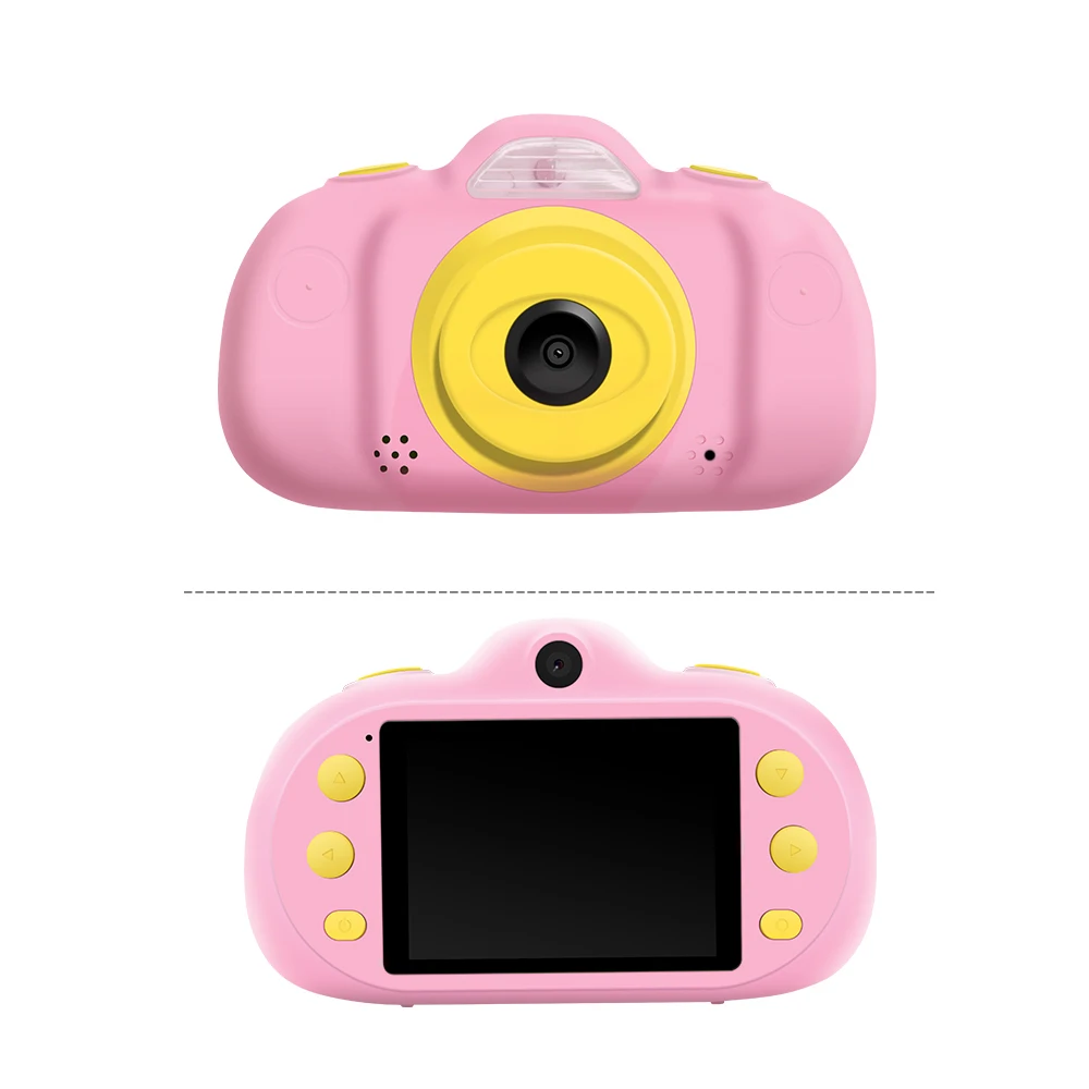 

12MP Mini Kids Camera 1080P HD Kid Camera Mini Digital Camera 2.4 Inch LCD Screen Dual Lenses w/ Photo Video MP3 Game Pink/Green