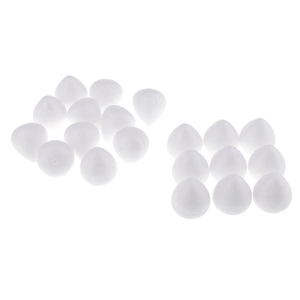 

20 Pcs Drop White Polystyrene Foam Balls Modelling Styrofoam Craft DIY Decor