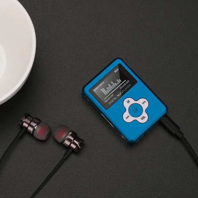 directly connect with PC for recharging USB Mini Metal MP3 Player LCD Screen Support 32GB Micro SD TF Card   8.23