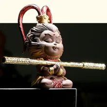 Бутик фиолетовая глина Обезьяна Король украшения творческий Чай Домашние животные чайный набор кунг-фу чайная церемония украшение автомобиля ремесла