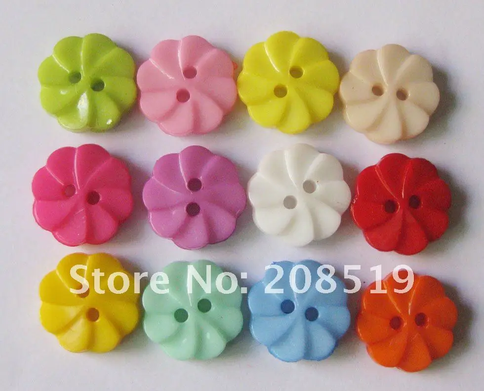 NB0080 13 мм пластиковые кнопки смешанные цвета случайным образом 500 шт/партия две стороны одинаковой формы круглые кнопки для скрапбукинга ремесла
