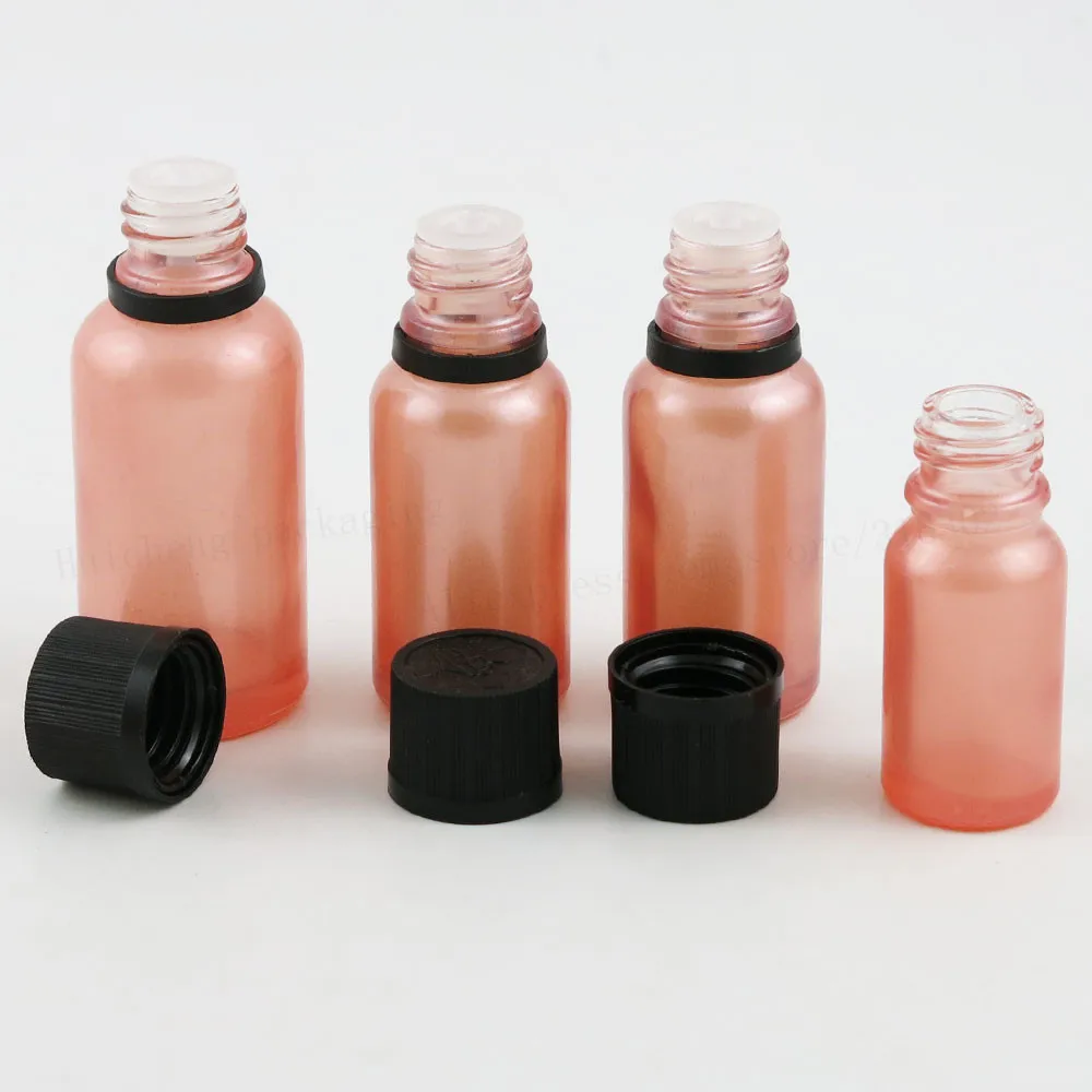 

Travel Empty Paint Pink Essential Oil Bottle With Tamper Evident Childproof Cap 1/3oz 1oz 50ml 100ml 200pcs