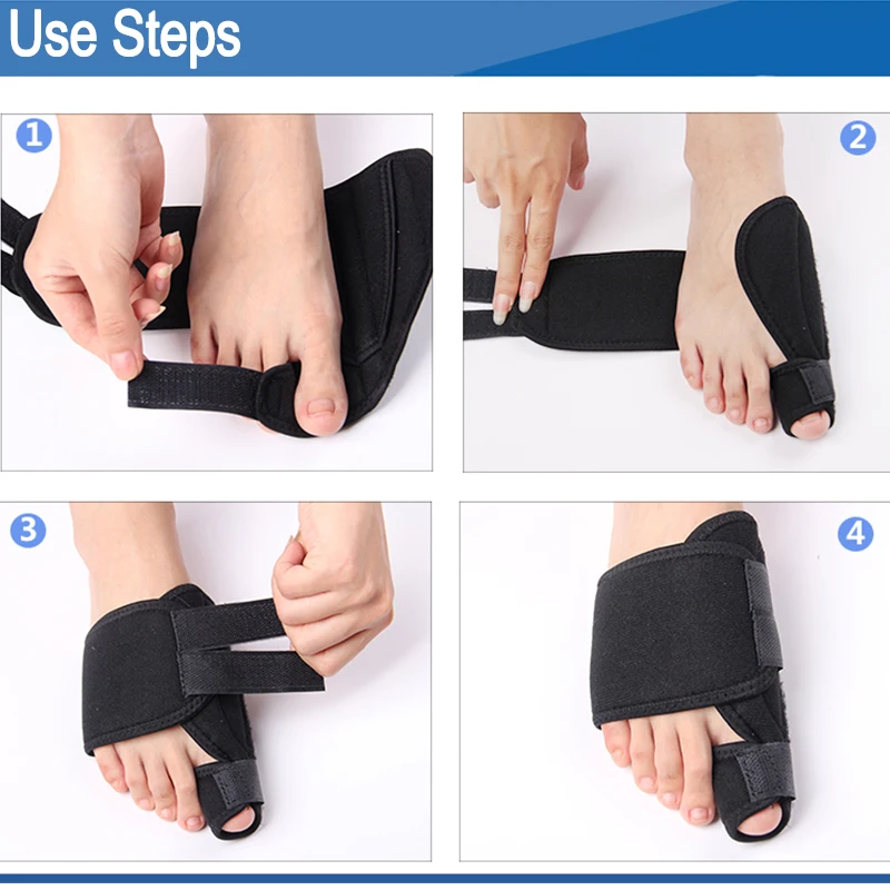 2pcs Soft Bunion Corrector Toe Separator Splint Correction System Medical Device Hallux Valgus Foot Care Pedicure Orthotics