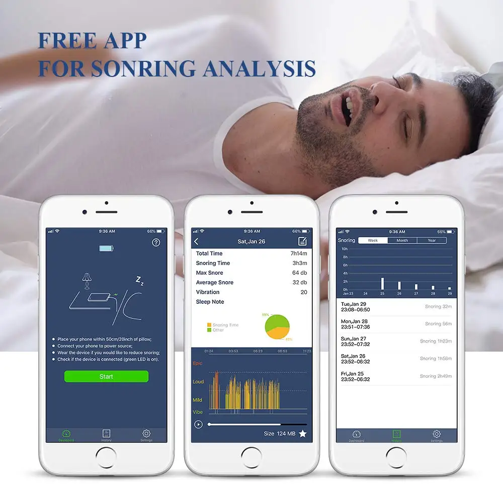 AI Snore Stopper Smart Anti Храп устройство с тихой вибрацией оповещение бесплатное