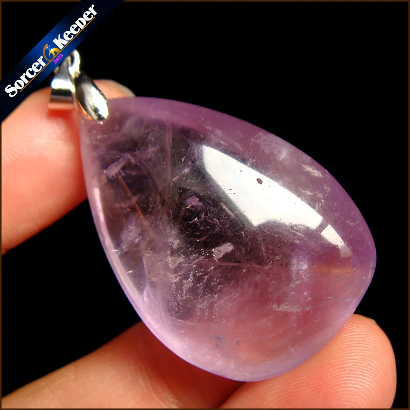 

Fashion Jewelry Natural Purple Amethysts Crystal Stone Pendant Necklace For Women Timeless Love's Gift For Girlfriend OS100
