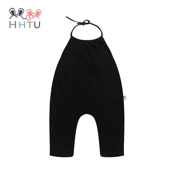 

HHTU 2019 Children Infant Jumpsuit Harem Trousers Summer Rompers Baby Girls Clothes Sleeveless Cotton Clothing Belt