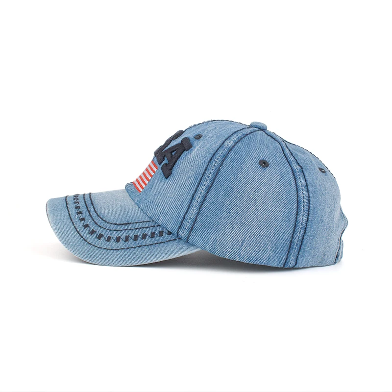 2016 New arrival high quality snapback cap cotton baseball cap USA flag embroidery hat for men women unisex cap B351