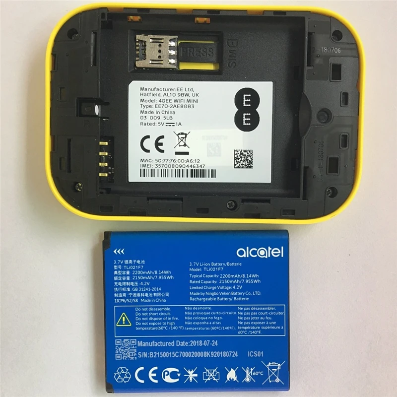Разблокированный EE Mini 2 Cat7 300 Мбит/с 4G LTE MiFi ee70 Alcatel EE70VB мобильный роутер Hotsport Mifi