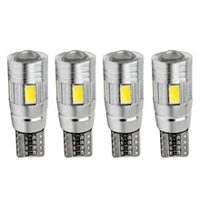 4 шт. T10 W5W canbus без ошибок 6 SMD 5630 5730 светодиодный свет, Wedge Bulb, высокой мощности Светодиодный Стоянкы Автомобилей автомобиля противотуманные лампы Автомобильные Габаритные фонари 12V