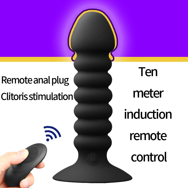 Remote Control Anal Plug Bead Dildo Vibrator Suction Cup Butt Plug Male prostate Massager Vibrator Waterproof Sex Toys