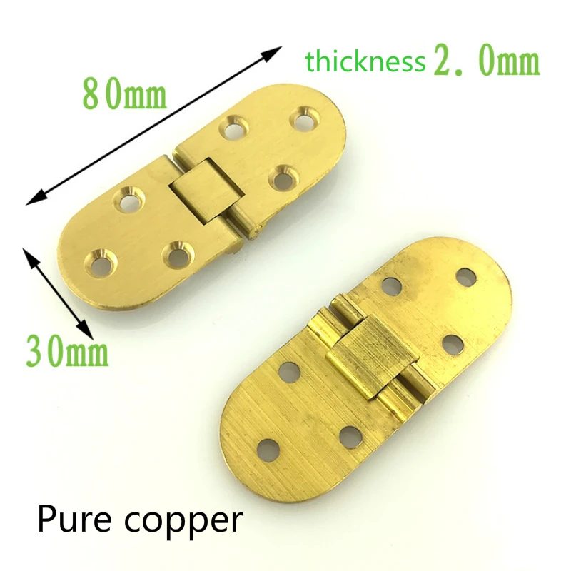 Складной стол, медные петли 80*30 мм, швейная машина, столешница, медные скрытые петли 180 градусов, мебельные аксессуары
