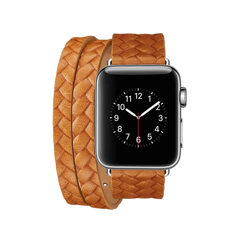 Новейший тканый кожаный ремешок для Apple watch band 42 мм 38 40 44 ссылка iWatch Series 4 3 2 1 часов |