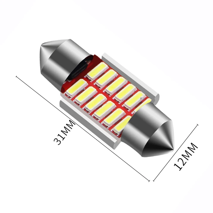 31 мм 36 мм 39 мм 42 мм C5W C10W 4014 SMD СВЕТОДИОДНЫЙ CANBUS без ошибок автомобильный фестонный светильник интерьерные купольные огни автомобильная карта крыша лампа для чтения белая - Испускаемый цвет: 31mm