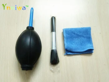 

3 in1 Camera Lens Clearing suit kit set cleaning bursh+ Clean-cloth Air Blower+Clean cloth